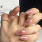 A046   Summer Ice Transparent Blush Phototherapy Pink Gentle Lady Handmade Press-On Nail