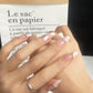 A030   High-End Tender Skin Color Lady Temperament Whitening Hand-Painted Van Gogh White Cloud Short Press-On Nails