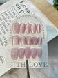 A187 High-end fashionable style cat-eye pure handmade press-on nails.