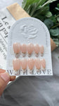 A293-Short Almond Frenchtip Conquette handmade nails