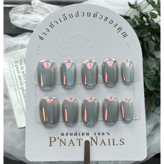 A271 The new neon short square nails enhance a white appearance with their vibrant color handmade press on nails