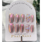 A267 The new internet celebrity neon pink shimmering nail art, radiantly bright, enhances the complexion, exudes coolness handmade press on nails