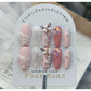 A281 New butterfly Coco Chanel-inspired nails, hand-painted with a fresh and cute style, enhancing whiteness, all handcrafted